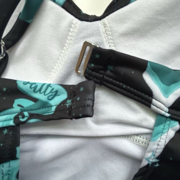 NWT Die With Your Boots On Swimsuit Small Black Salty Sea Witch Skull Goth Salem - Picture 7 of 11